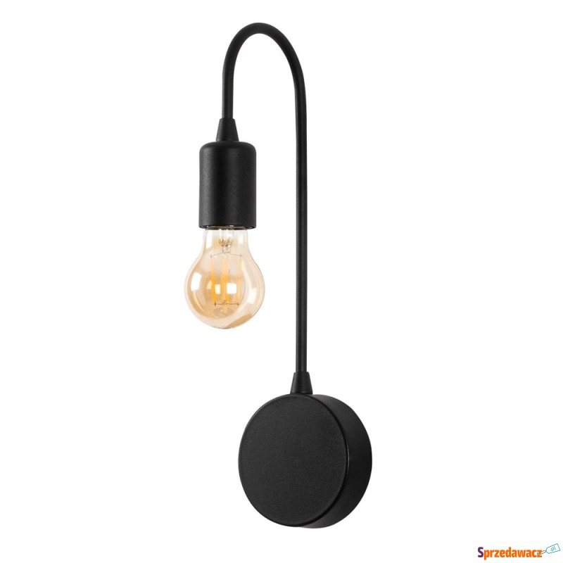 SELSEY Lampa ścienna Vitags czarna metalowa -... - Kinkiety - Chełm