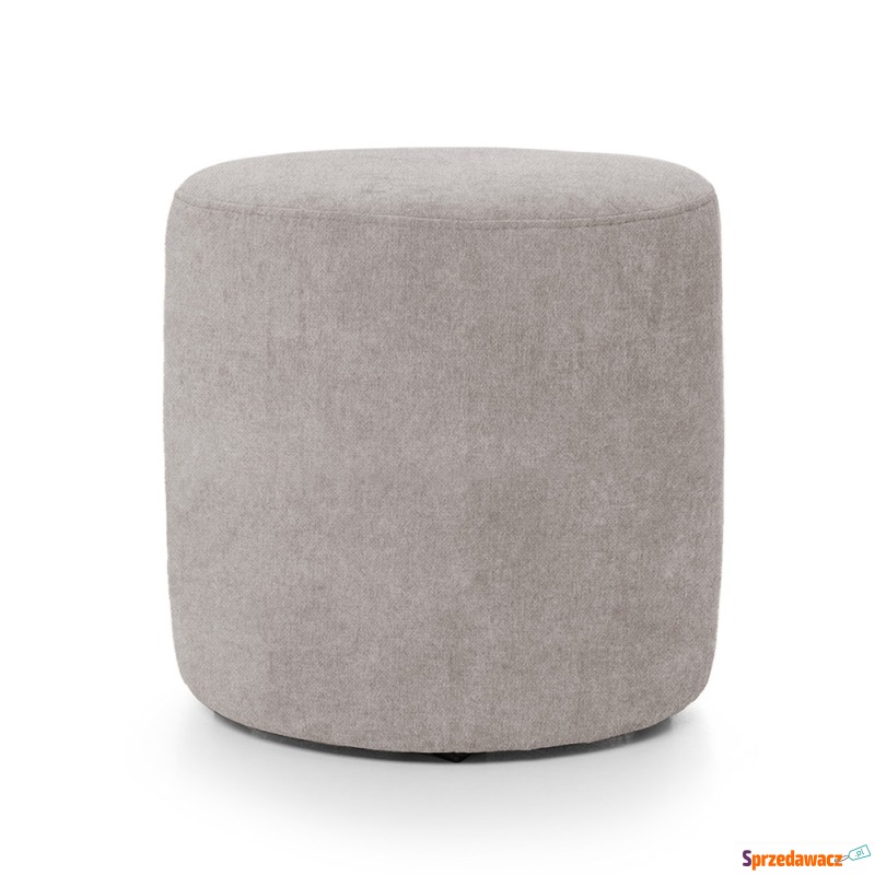 SELSEY Pufa okrągła Seppio 45 cm jasnoszara w... - Sofy, fotele, komplety... - Ciechanów