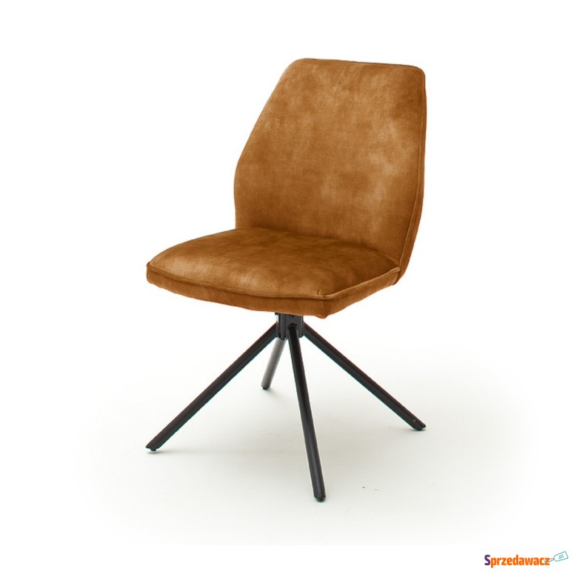SELSEY Krzesło tapicerowane Toryders musztardowy... - Krzesła do salonu i jadalni - Bydgoszcz