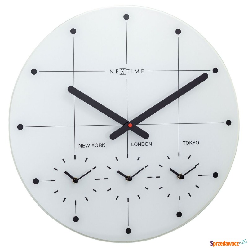 SELSEY Zegar ścienny Big City 43 cm biały - Genesis - Zegary - Częstochowa