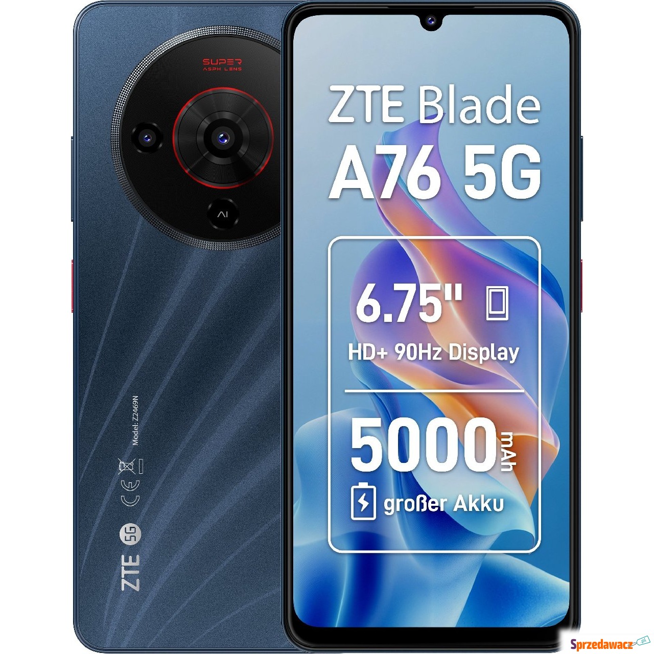 Smartfon ZTE Blade A76 5G Czarny