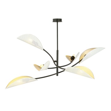 SELSEY Lampa wisząca Farang x6 biało-złota - Genesis