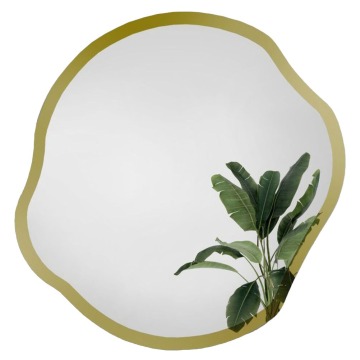 SELSEY Lustro ścienne Cyrkon 63x60 cm w ramie złoty połysk - Genesis