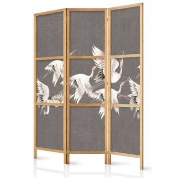 SELSEY Parawan japoński Ornament z żurawiami 161x135 cm - Genesis