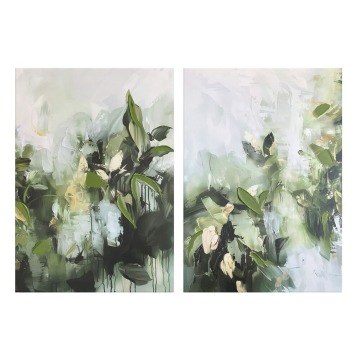 SELSEY Zestaw 2 obrazów Myrtle 70x50 cm z ręcznie malowanymi elementami - Genesis