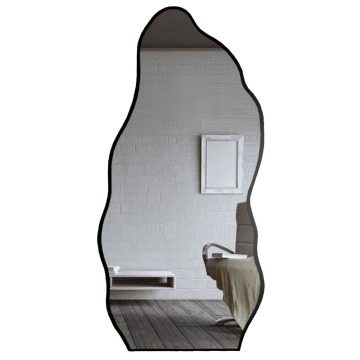 SELSEY Lustro ścienne Auro 130x60 cm w czarnej ramie - Genesis