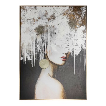 SELSEY Obraz Mary 100x70 cm z ręcznie malowanymi elementami - Genesis