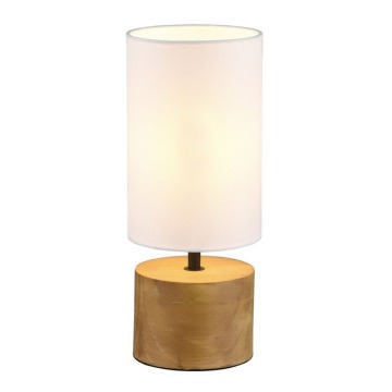 SELSEY Lampa stołowa Woody jasnobrązowa podstawa - Genesis