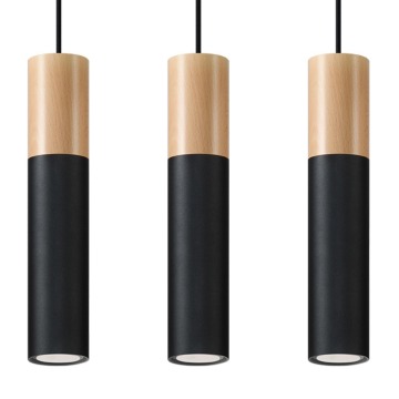 SELSEY Lampa wisząca Pablo 3L czarna - Genesis