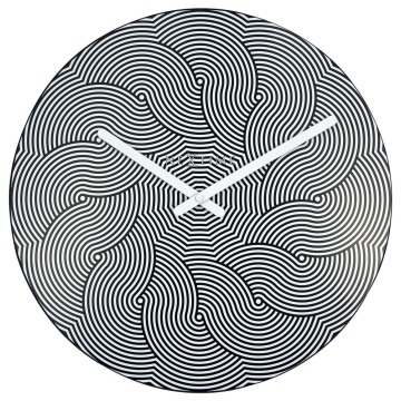 SELSEY Zegar ścienny Waves 40 cm biało-czarny - Genesis