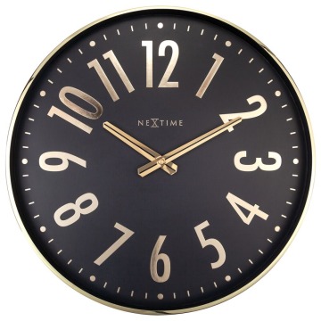 SELSEY Zegar ścienny Alchemy 40 cm złoto-czarny - Genesis