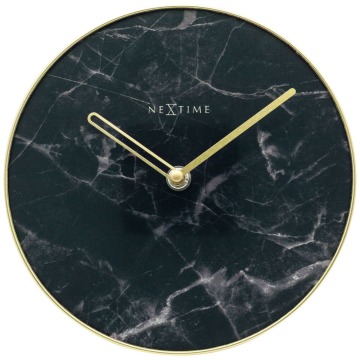 SELSEY Zegar stojący Marble 20 cm czarno-złoty - Genesis