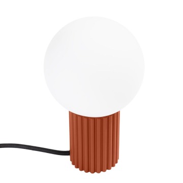 SELSEY Lampa stołowa Halo ochra czerwona - Genesis