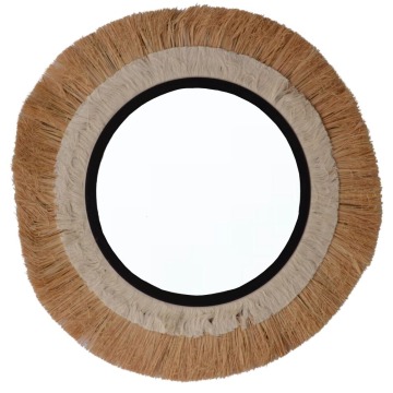 SELSEY Lustro ścienne Mavoune średnica 64 cm boho - Genesis