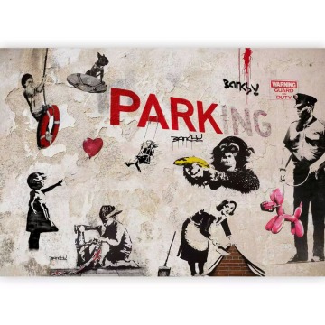 SELSEY Fototapeta Kolaż graffiti Banksy 350x256 cm - Genesis