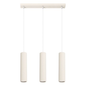 SELSEY Lampa wisząca Karbon x3 beżowa - Genesis
