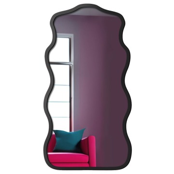 SELSEY Lustro ścienne Nexus 132x70 cm w czarnej ramie - Genesis