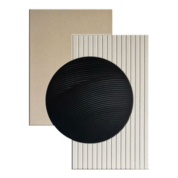 SELSEY Obraz akustyczny Form 120x90 cm czarno-beżowy - Genesis