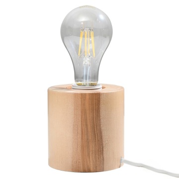 SELSEY Lampka na biurko Toweave naturalne drewno - Genesis
