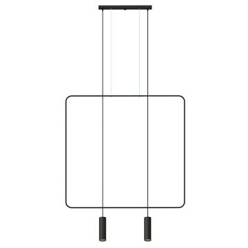 SELSEY Lampa wisząca Blumify 100 cm czarna - Genesis