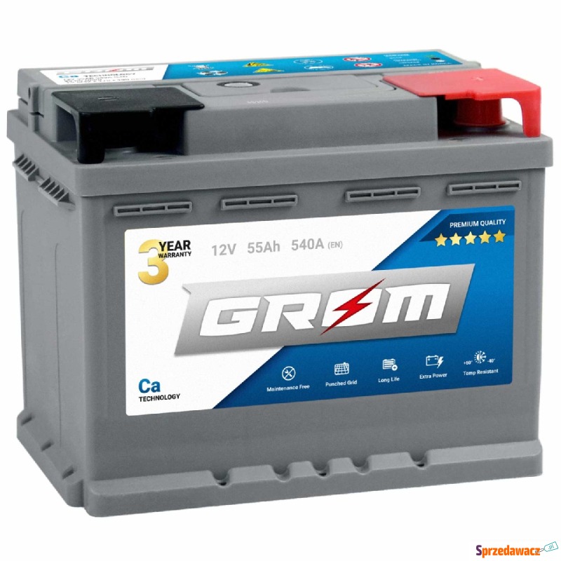 Akumulator 55Ah 540A Grom Premium EN DTR - Akumulatory - Gdynia