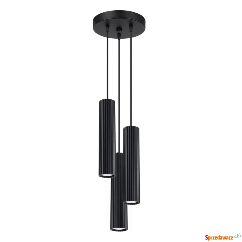 SELSEY Lampa wisząca Karbon x3 czarna na okrą... - Lampy wiszące, żyrandole - Łomża