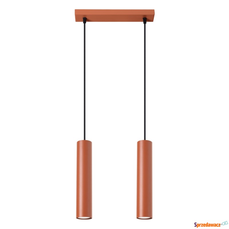 SELSEY Lampa wisząca Lagos 2 ochra czerwona -... - Lampy wiszące, żyrandole - Płock