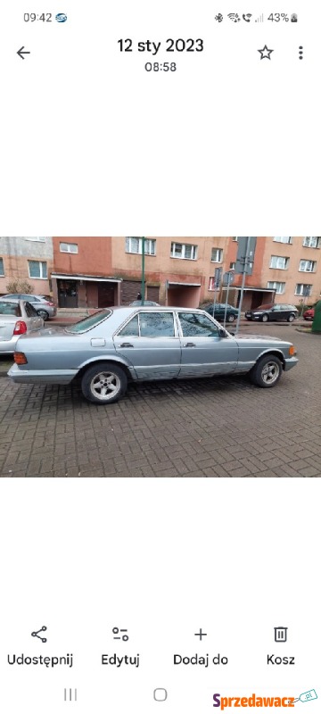Mercedes - Benz S-klasa  Sedan/Limuzyna 1983,  0.3 diesel, automat - Na sprzedaż za 25 000 zł - Stargard