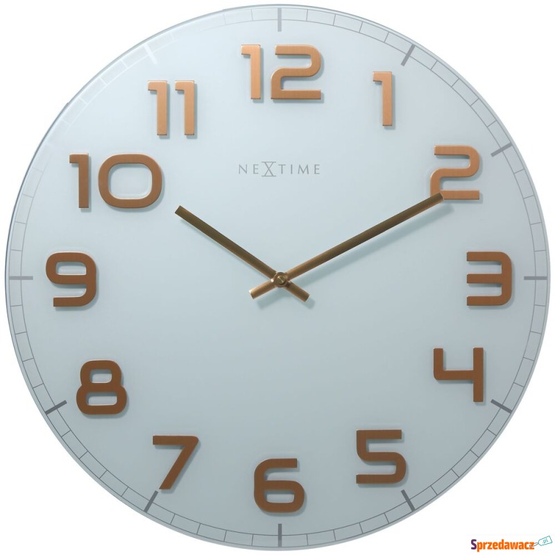 SELSEY Zegar ścienny Classy 30 cm biało-miedz... - Zegary - Bełchatów