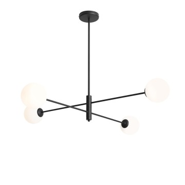 SELSEY Lampa wisząca Bastalle x4 czarna - Genesis