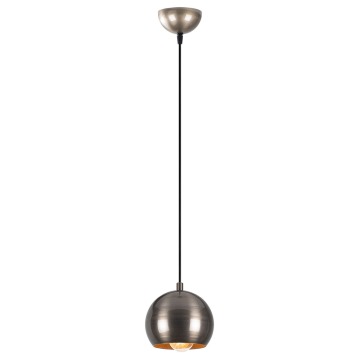 SELSEY Lampa wisząca Kiento w kształcie kuli średnica 30 cm srebrna - Genesis