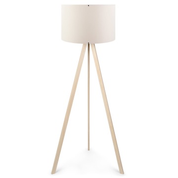SELSEY Lampa podłogowa Salika kremowa - Genesis