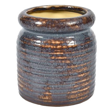 SELSEY Osłonka na doniczkę Alseres średnica 14,5 cm brązowa - Genesis