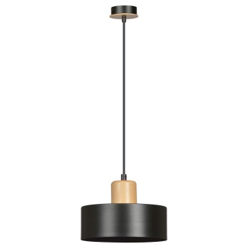 SELSEY Lampa wisząca Torie średnica 25 cm czarna - Genesis
