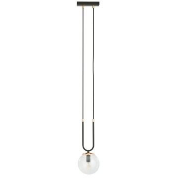 SELSEY Lampa wisząca Greerlan czarno-transparentna x1 - Genesis