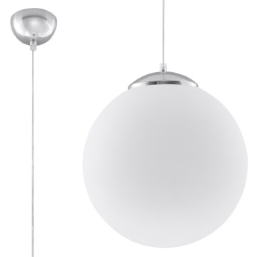 SELSEY Lampa wisząca Blowly średnica 40 cm chromowana - Genesis