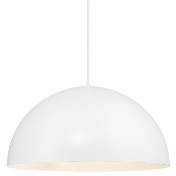 SELSEY Lampa wisząca Ellen średnia 40 cm biała - Genesis