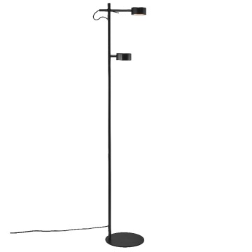 SELSEY Lampa podłogowa Clyde x2 czarna - Genesis
