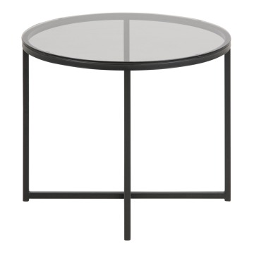 SELSEY Stolik kawowy Udbina dymiony średnica 55 cm - Genesis
