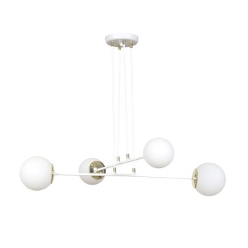 SELSEY Lampa wisząca Rivarolo biała x4 - Genesis