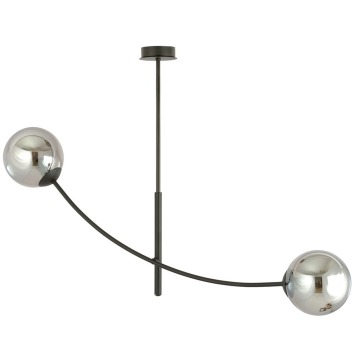 SELSEY Lampa sufitowa Hunter czarna z grafitowymi kloszami x2 - Genesis