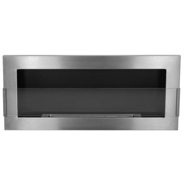 SELSEY Biokominek Maltern 90x40 cm z szybą INOX srebrny z certyfikatem TÜV - Genesis