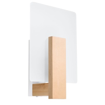 SELSEY Kinkiet ścienny Arenno 30,5x16 cm naturalne drewno - Genesis