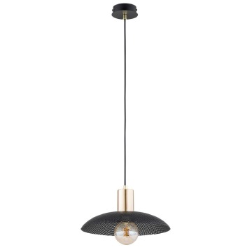 SELSEY Lampa wisząca Sparitt z ażurowym kloszem czarna/złota x1 - Genesis