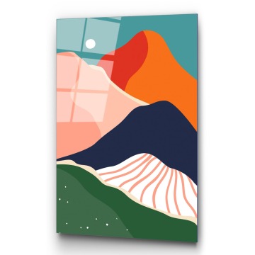SELSEY Obraz Onybill 65x45 cm kolorowe góry - Genesis