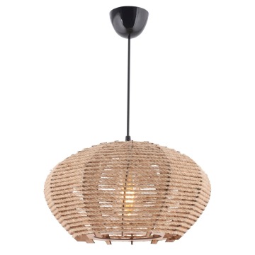 SELSEY Lampa wisząca Foggler jutowy klosz średnica 35 cm - Genesis