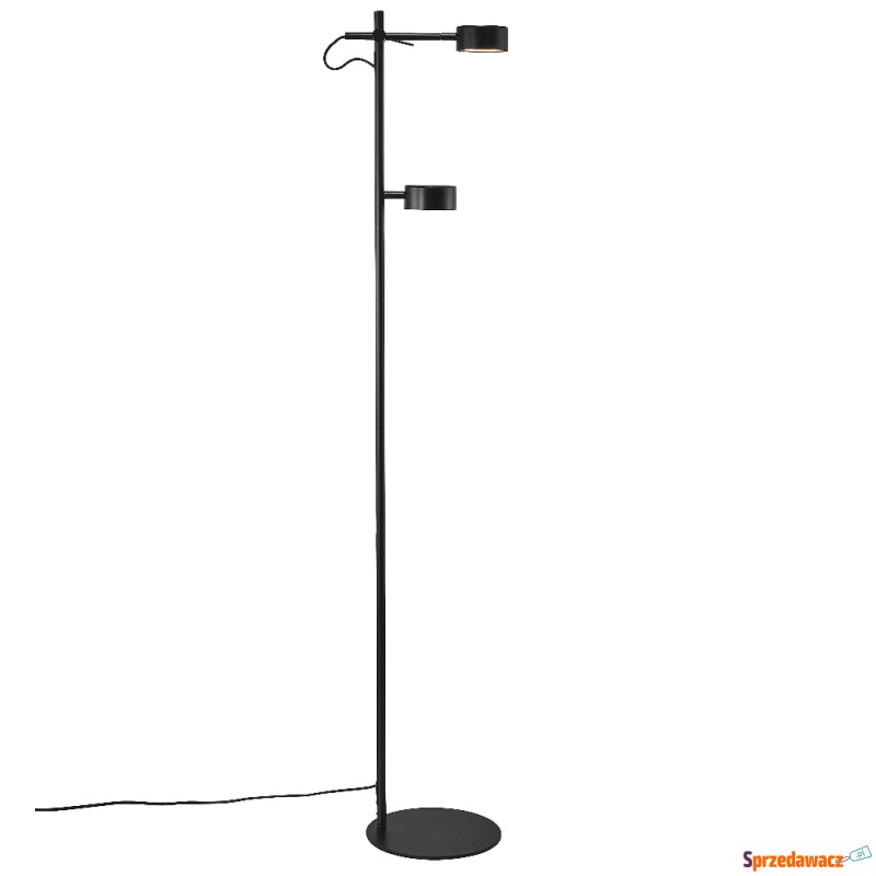 SELSEY Lampa podłogowa Clyde x2 czarna - Genesis - Lampy stojące - Stargard