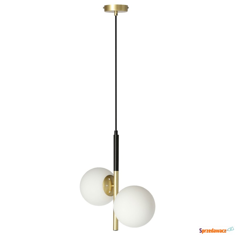SELSEY Lampa wisząca Duo x2 czarno-złota z bi... - Lampy wiszące, żyrandole - Radom