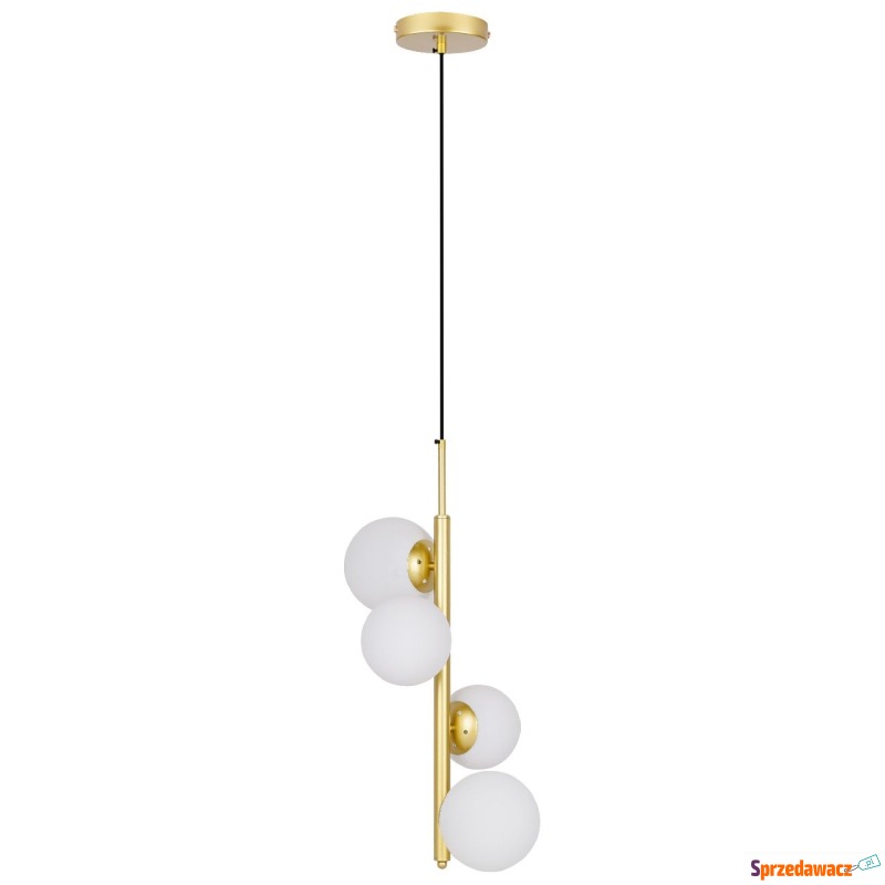 SELSEY Lampa wisząca Cordel x4 mosiężna z bia... - Lampy wiszące, żyrandole - Brzeg