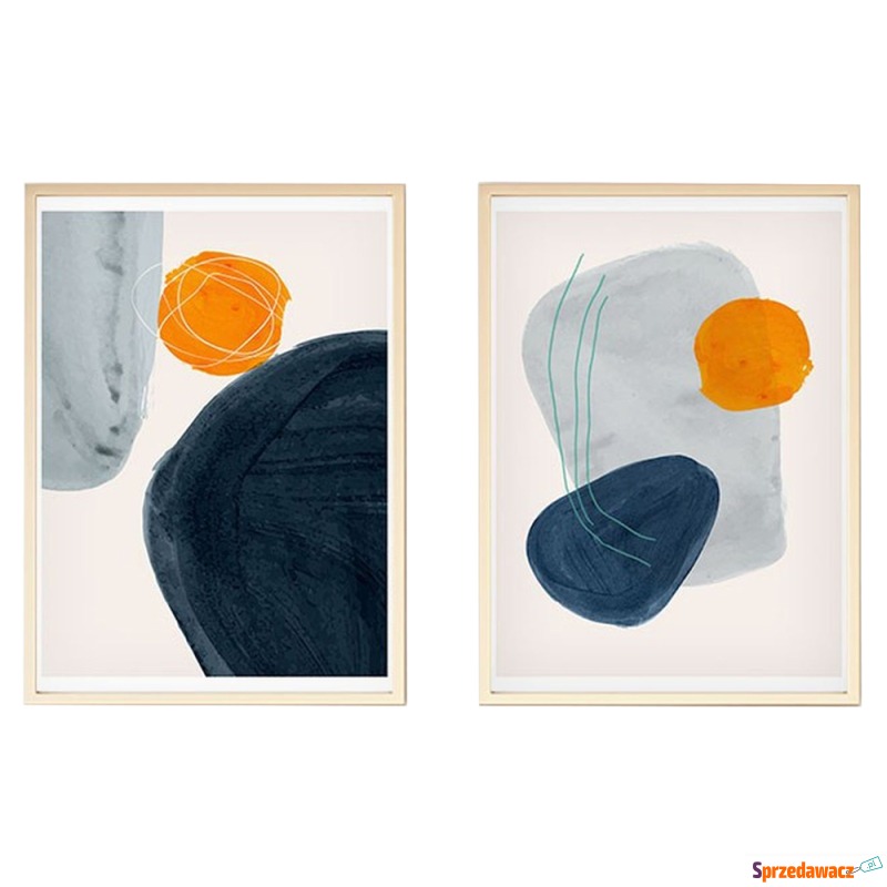 SELSEY Zestaw 2 obrazów Bodenass 40x30 cm z p... - Obrazy - Poznań